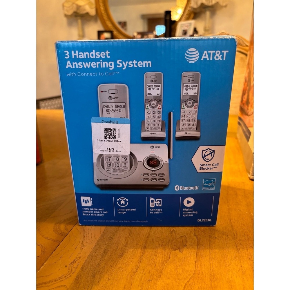 AT&T 3 Handset Answering System DL72310